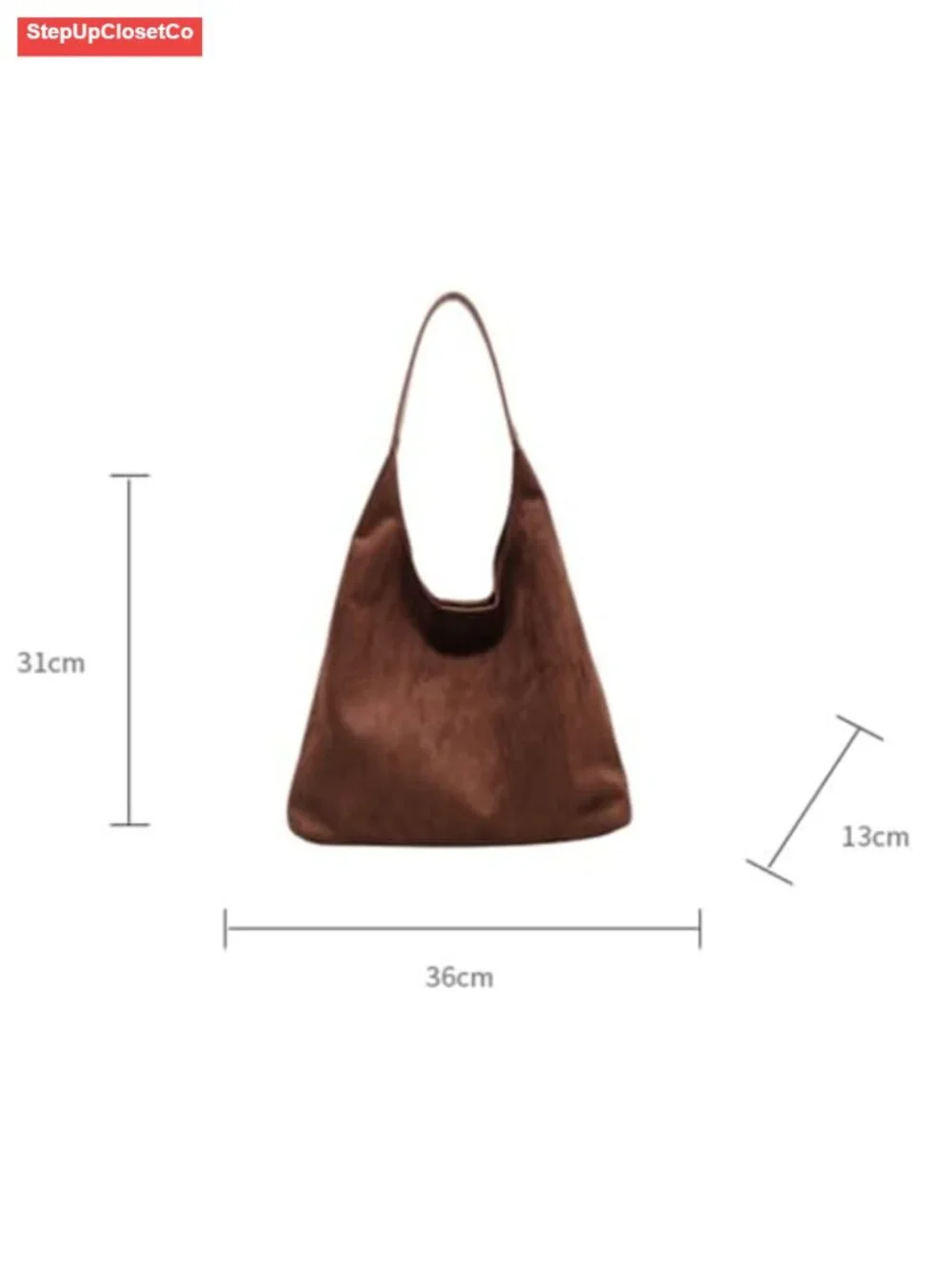 Faux Suede Leather Slouchy Hobo Shoulder Bag Large Tote Purse Women Work Handbag